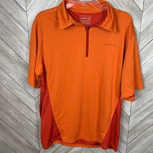 Merrell opti-wick upf 20 orange athletic shirt. Lg
